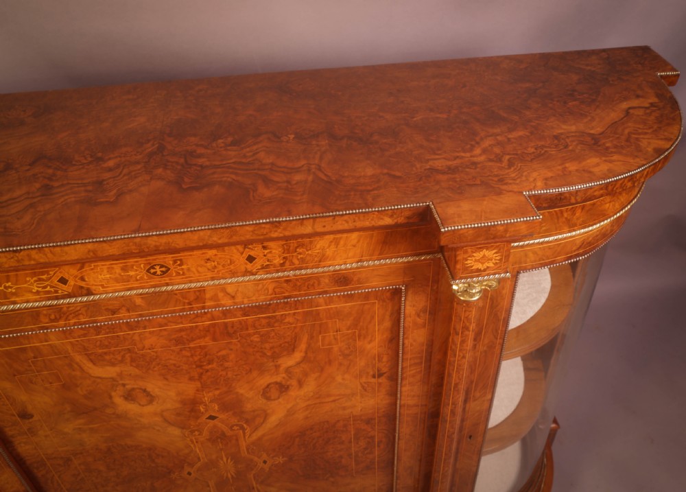 A Good Burr Walnut Credenza View XII