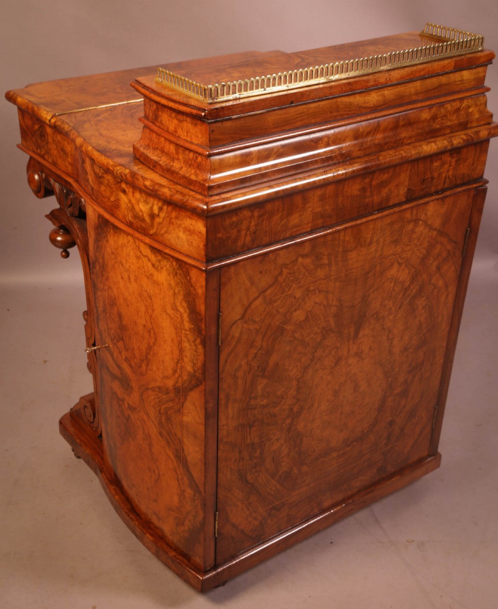 A Superb Victorian Davenport Desk in Burr Walnut View XIII
