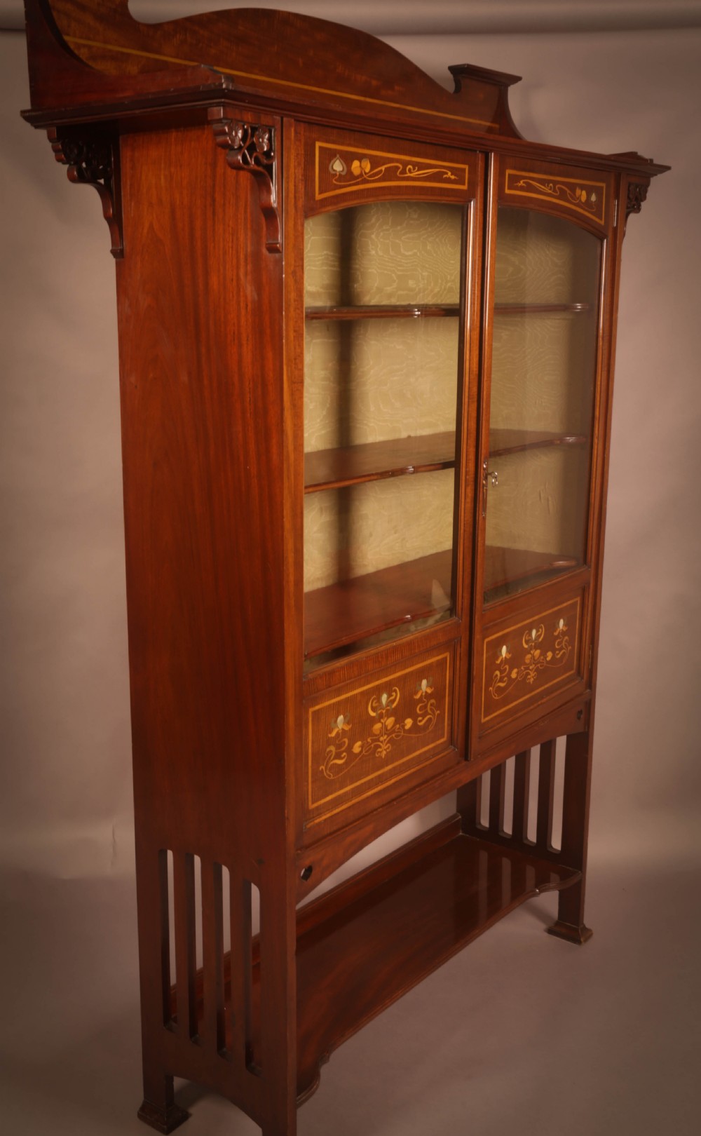 A Good Art Nouveau Display Cabinet in Mahogany View III