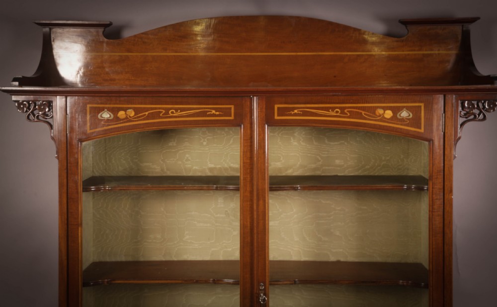 A Good Art Nouveau Display Cabinet in Mahogany View VIII