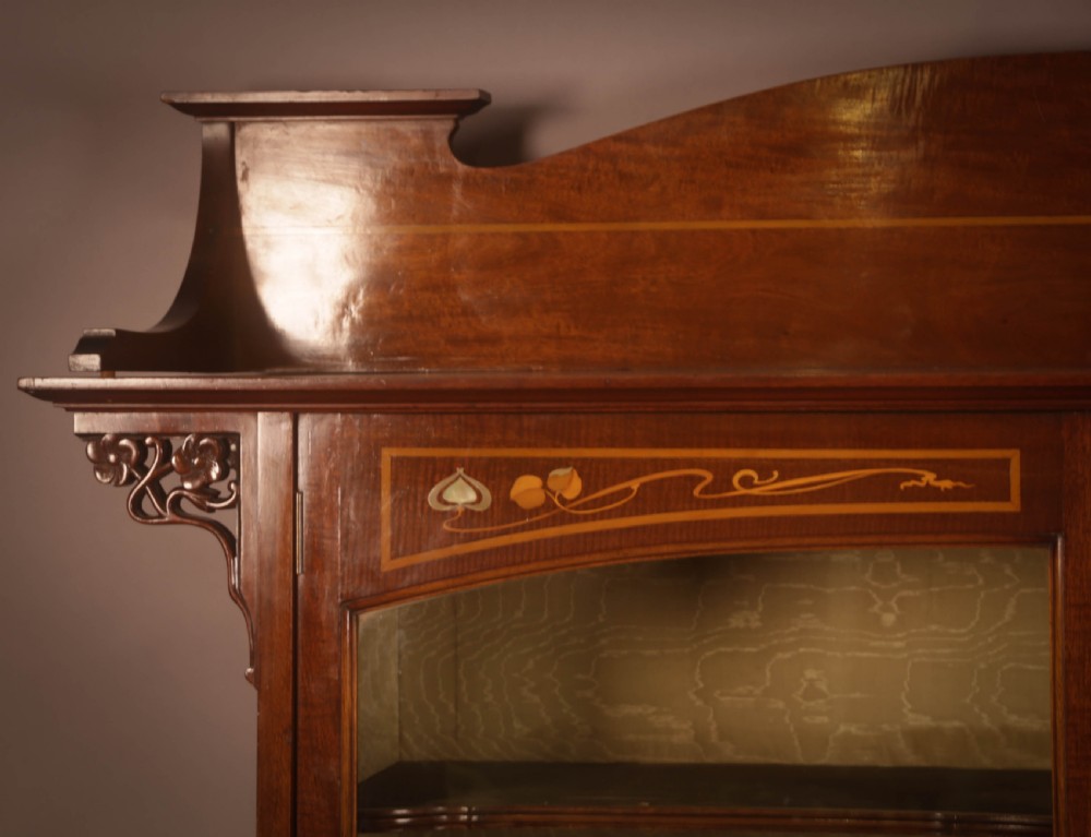 A Good Art Nouveau Display Cabinet in Mahogany View IX