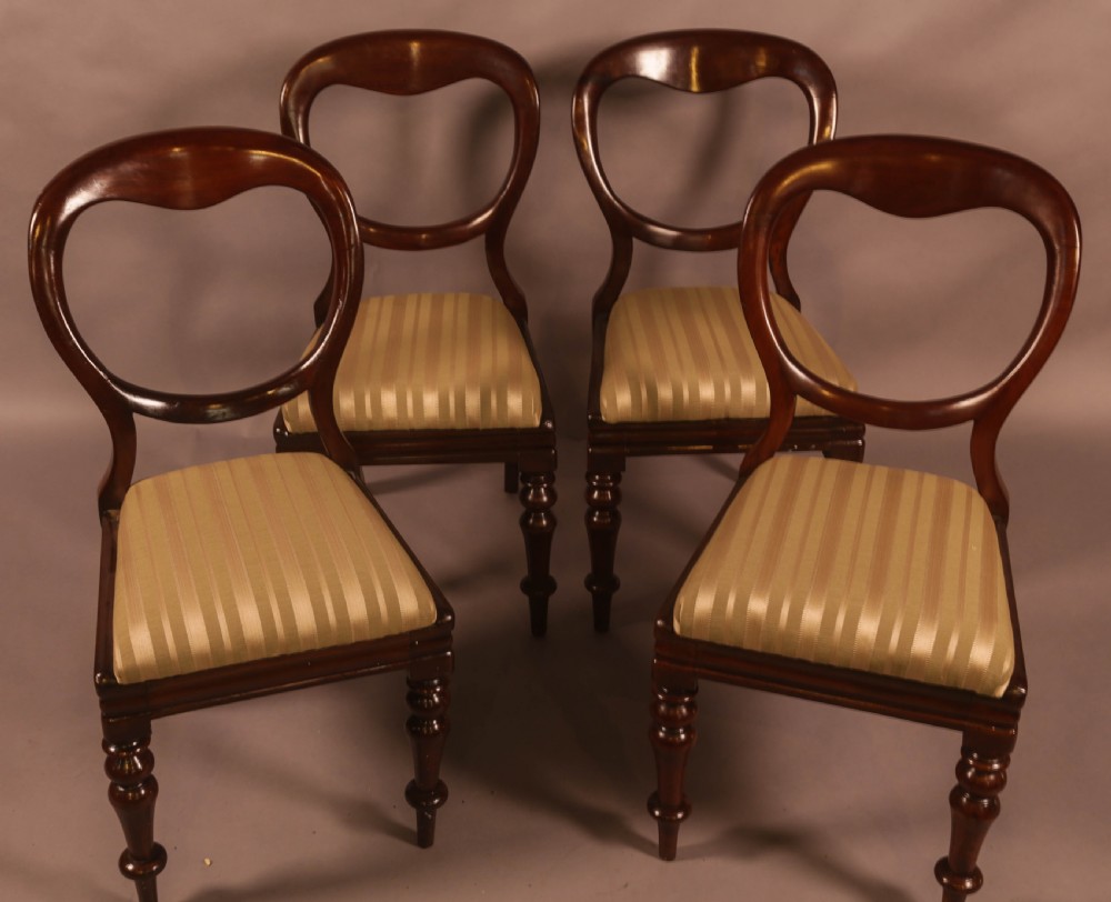 A Set of 10 Victorian Mahogany Balloon Back Dining Chairs View V