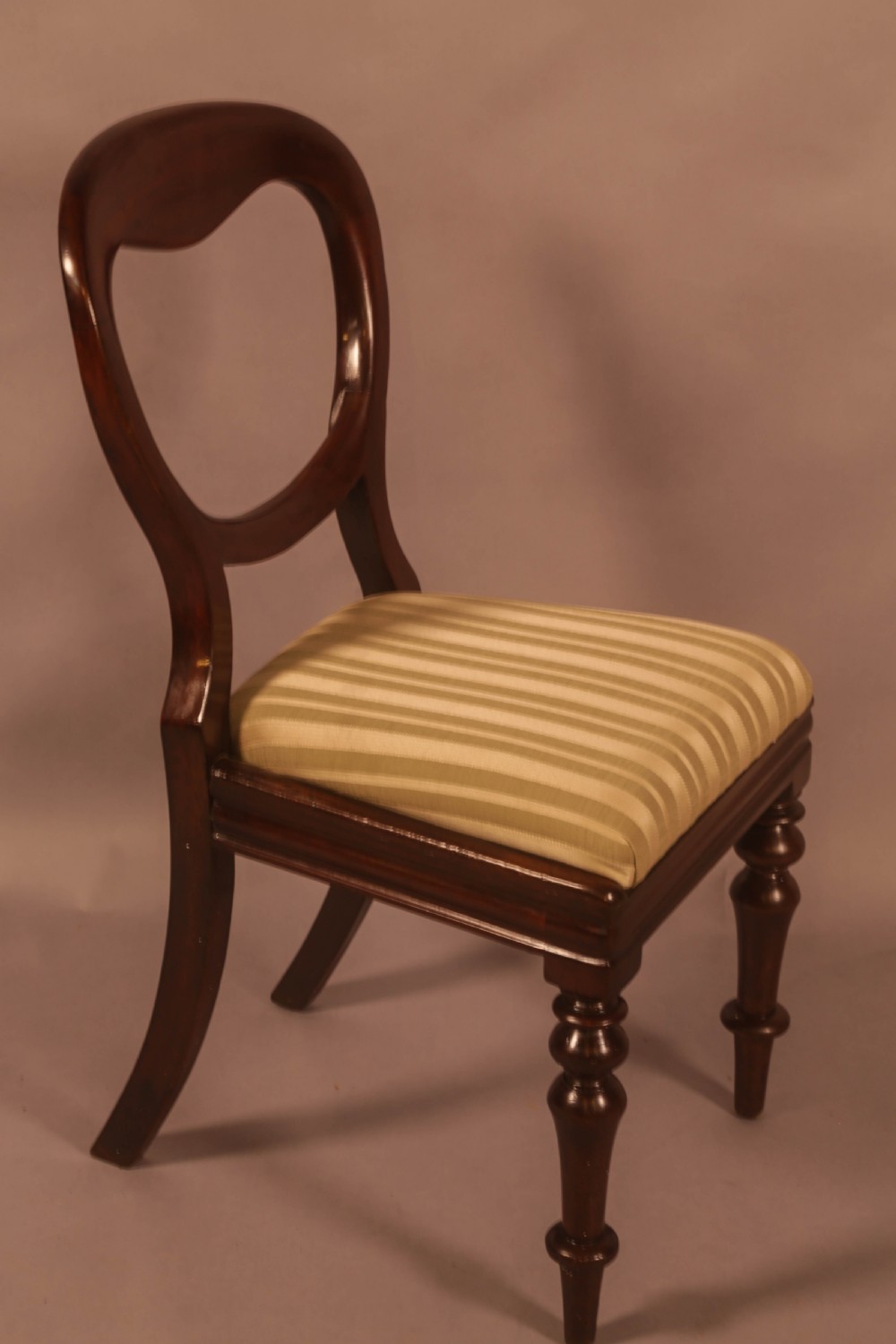A Set of 10 Victorian Mahogany Balloon Back Dining Chairs View VII
