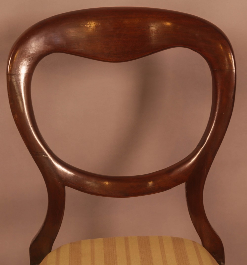 A Set of 10 Victorian Mahogany Balloon Back Dining Chairs View IX