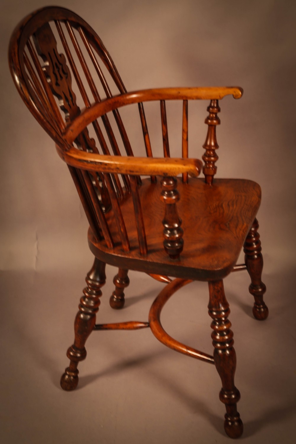 Yew Wood Windsor Chair Gabbitass Worksop c1840 View II