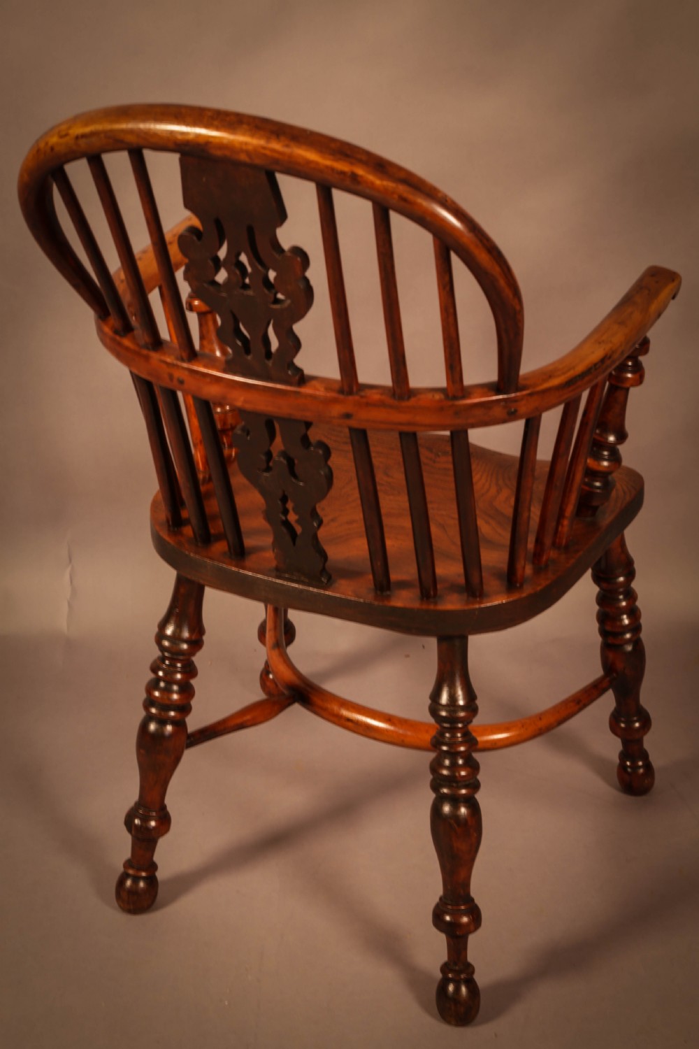 Yew Wood Windsor Chair Gabbitass Worksop c1840 View III