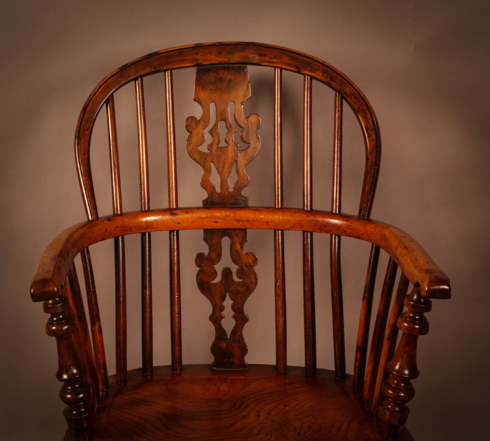 Yew Wood Windsor Chair Gabbitass Worksop c1840 View IV
