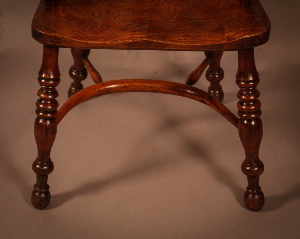 Yew Wood Windsor Chair Gabbitass Worksop c1840 View VI