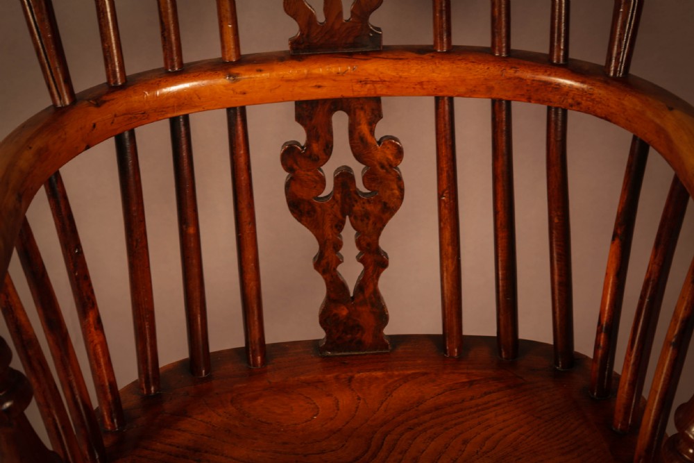 Yew Wood Windsor Chair Gabbitass Worksop c1840 View IX
