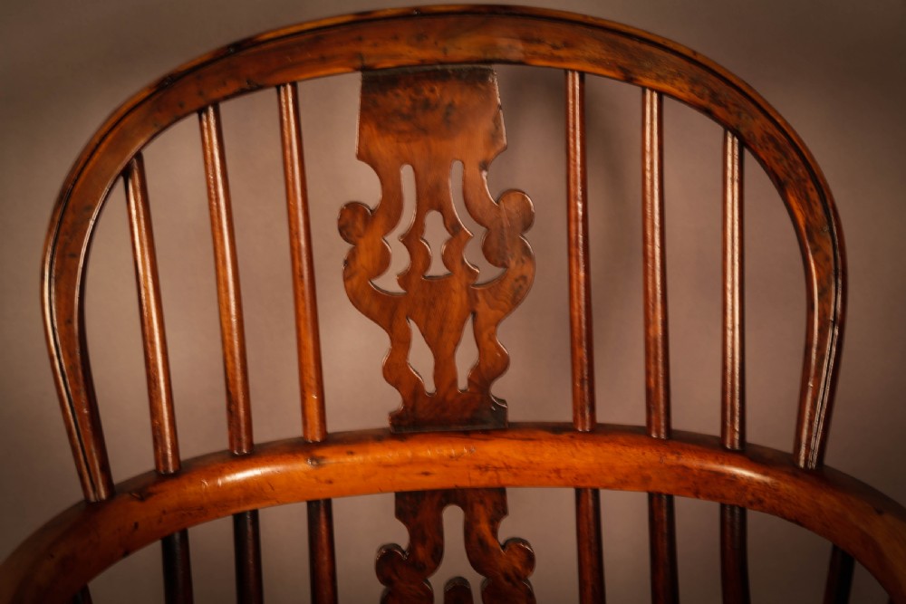 Yew Wood Windsor Chair Gabbitass Worksop c1840 View X