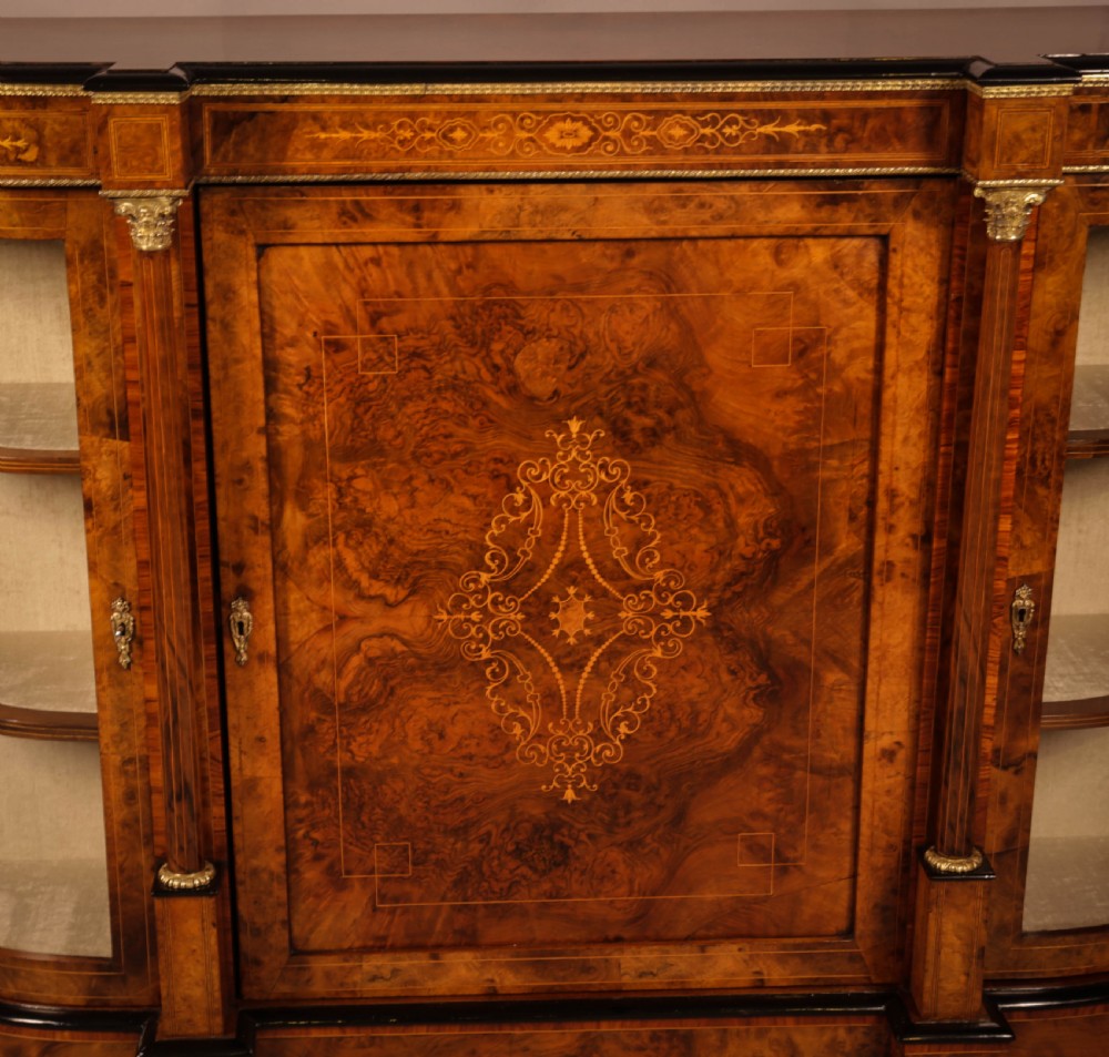 A Victorian Burr Walnut Credenza View III