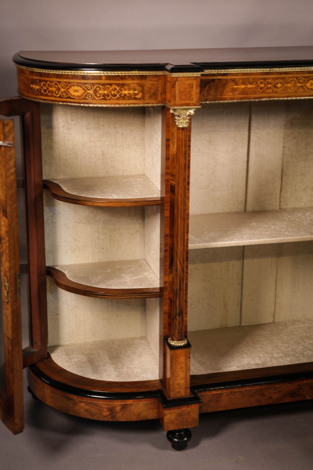 A Victorian Burr Walnut Credenza View V
