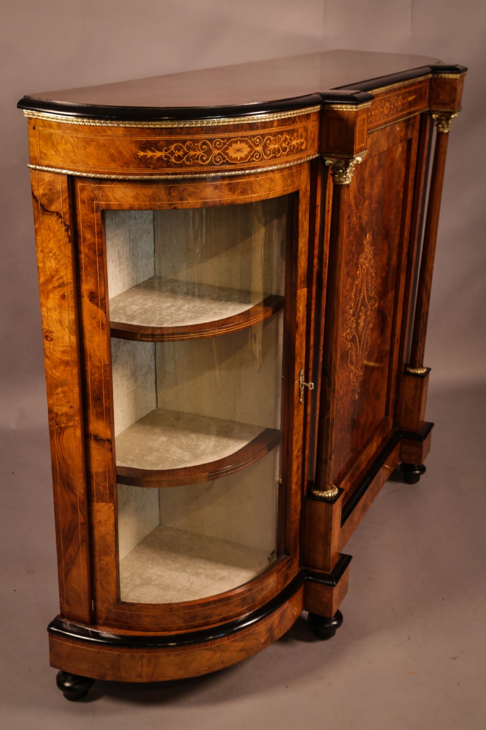 A Victorian Burr Walnut Credenza View XII