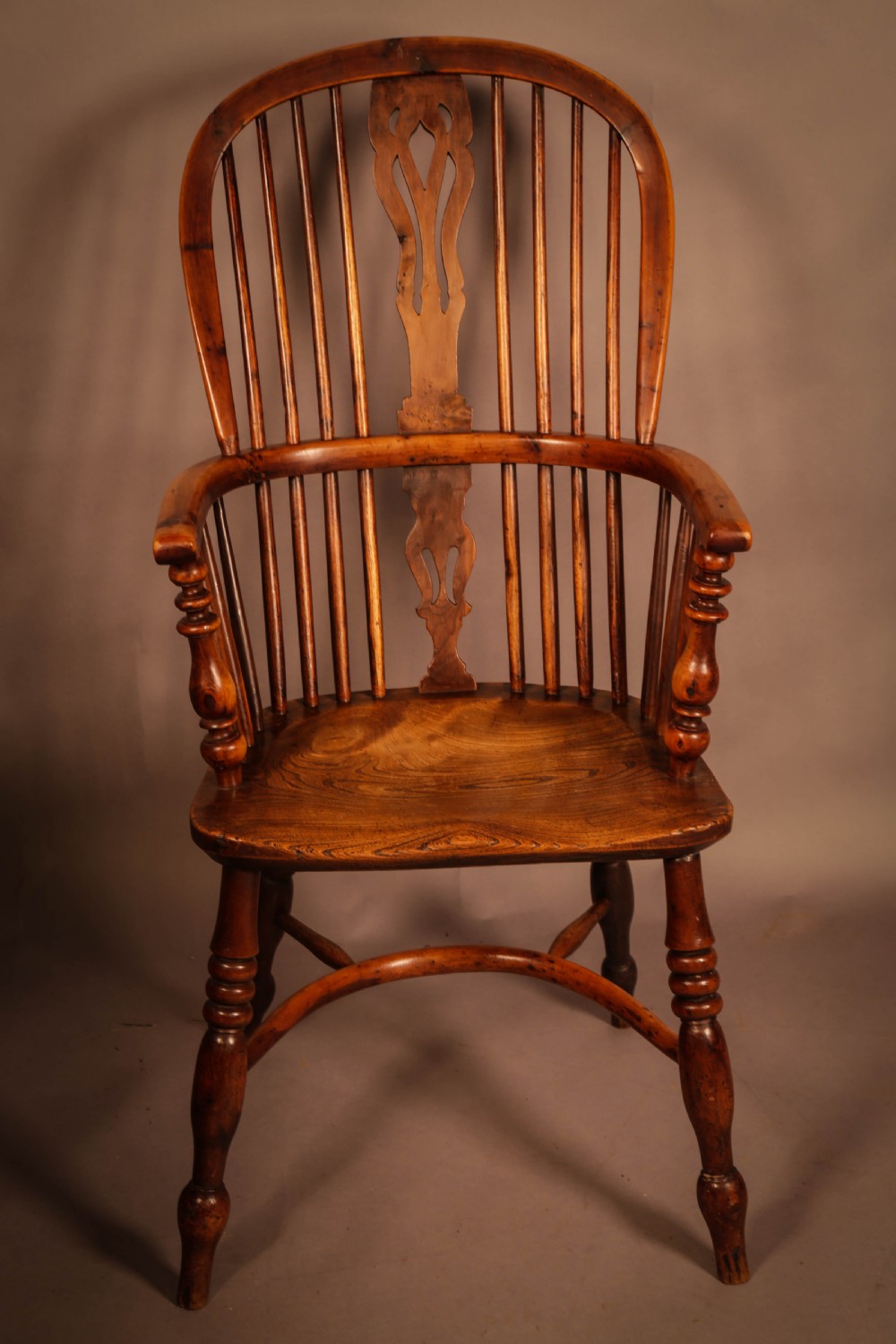 Yew Wood High Back Windsor Chair Rockley View II