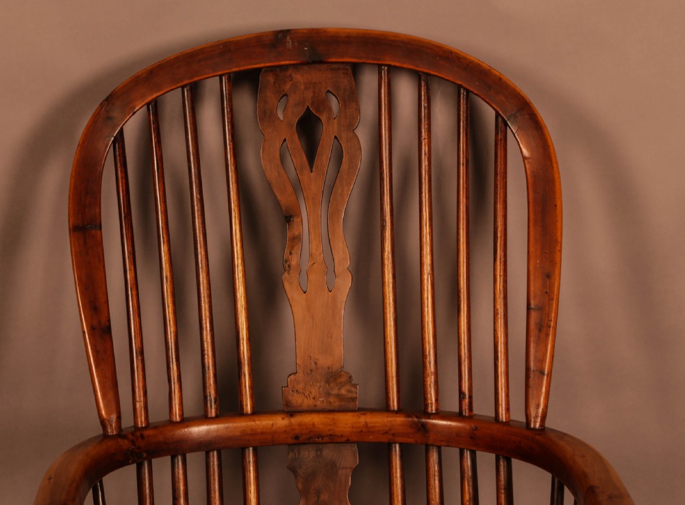 Yew Wood High Back Windsor Chair Rockley View IV