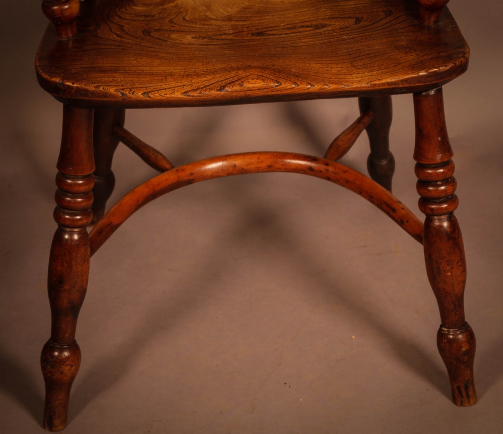 Yew Wood High Back Windsor Chair Rockley View VI