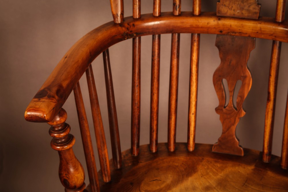 Yew Wood High Back Windsor Chair Rockley View VII