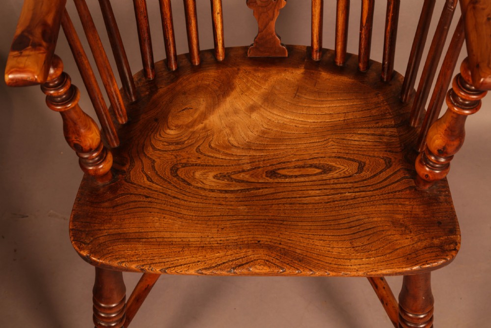 Yew Wood High Back Windsor Chair Rockley View IX