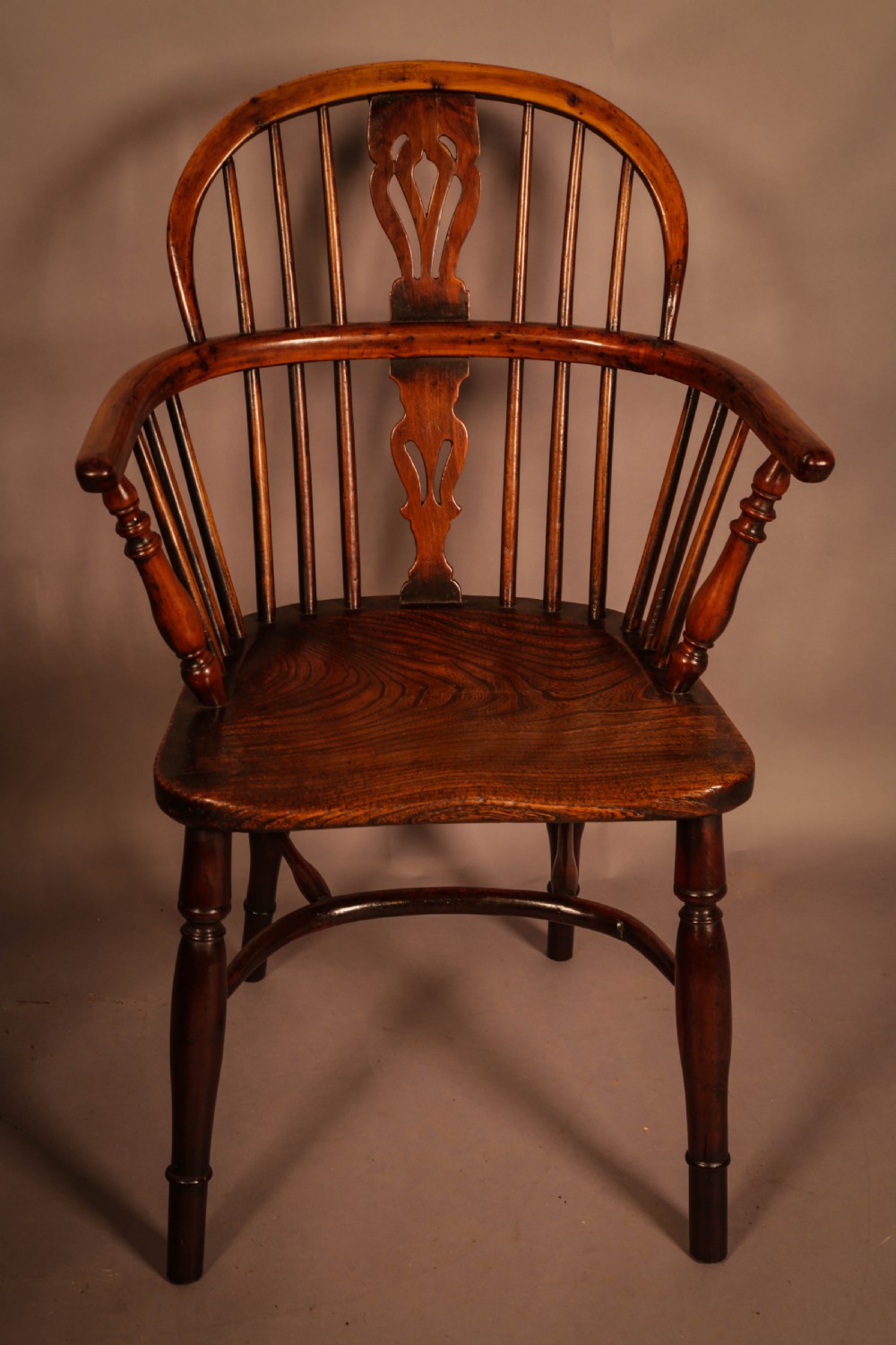 A Yew Wood low back Windsor Chair by Whitworth of Gamston View II