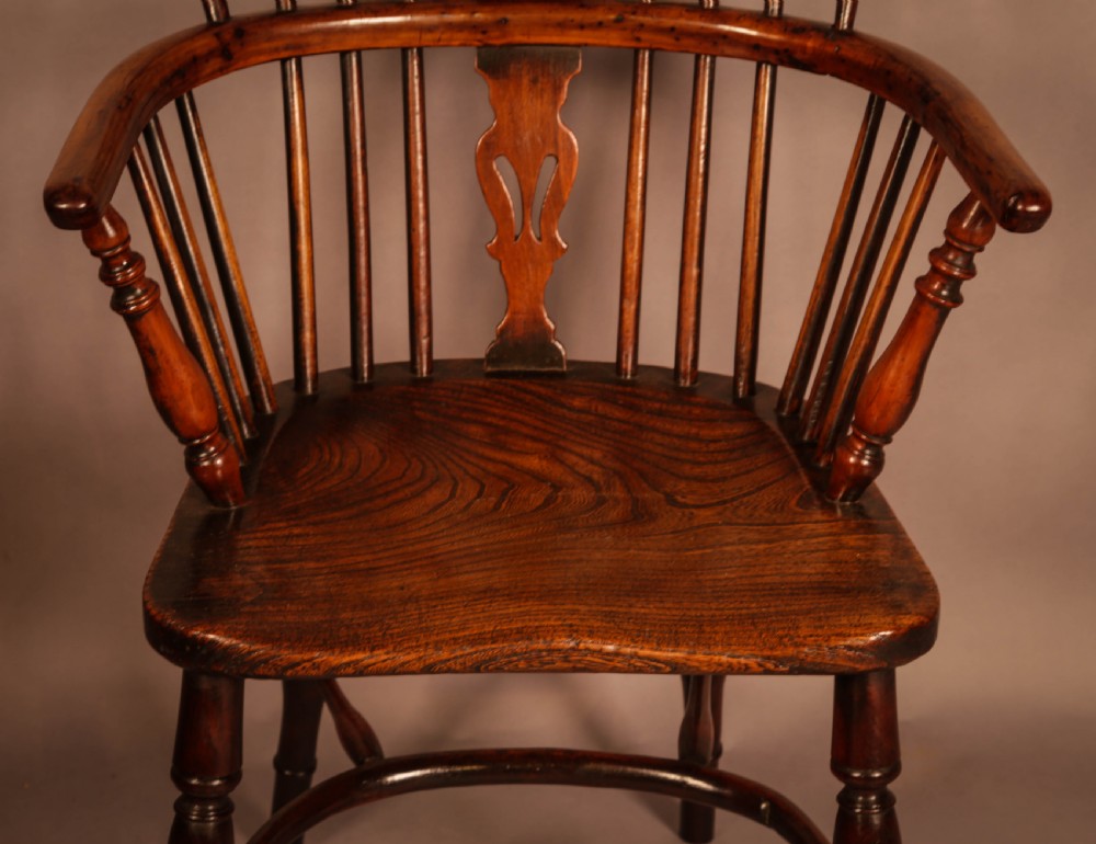 A Yew Wood low back Windsor Chair by Whitworth of Gamston View V