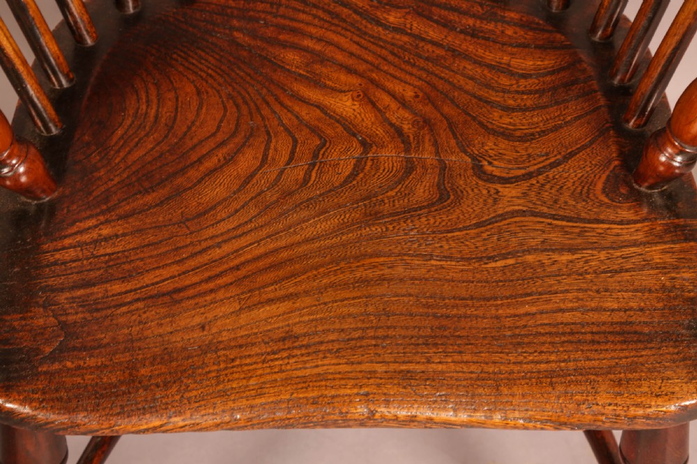 A Yew Wood low back Windsor Chair by Whitworth of Gamston View X