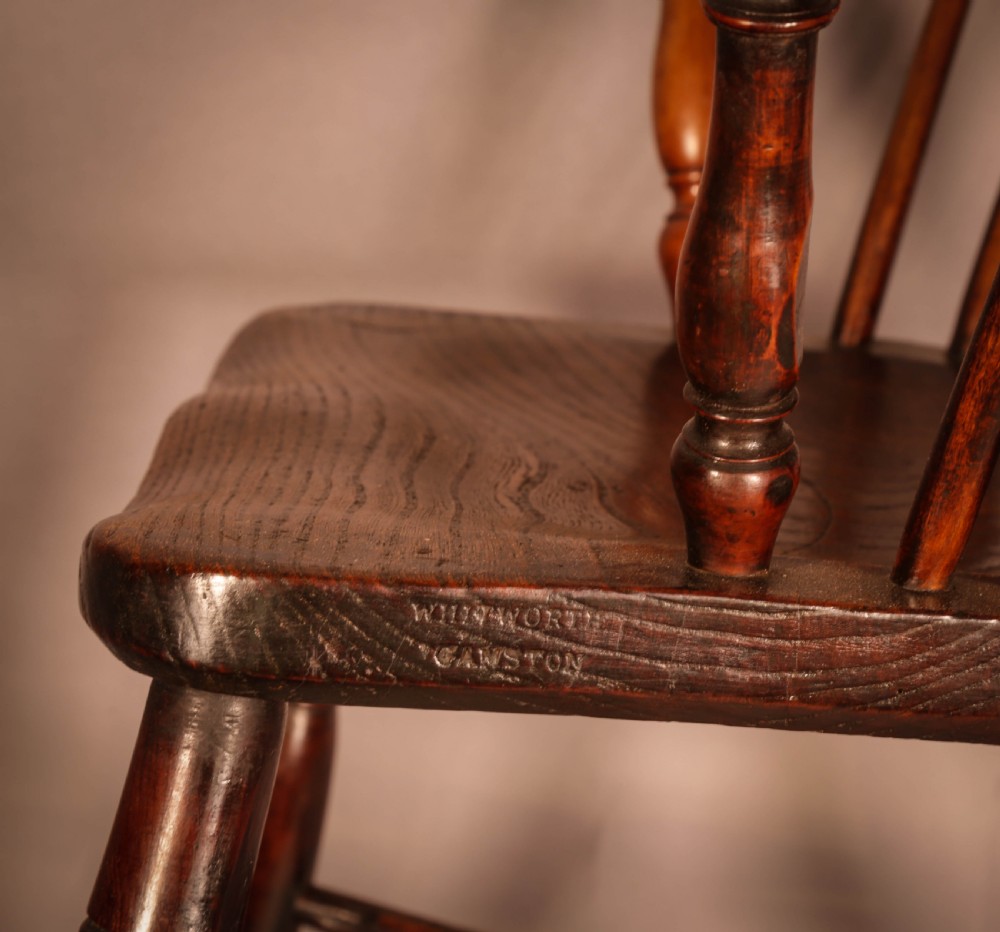 A Yew Wood low back Windsor Chair by Whitworth of Gamston View XI