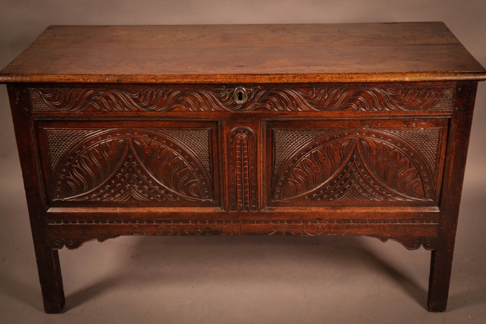 A Very nice 17th century Blanket Box Elizabeth Yardly