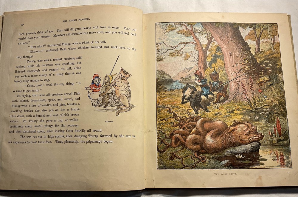 A VICTORIAN CHILDRENS STORY BOOK KITTENS PILGRIMS View II
