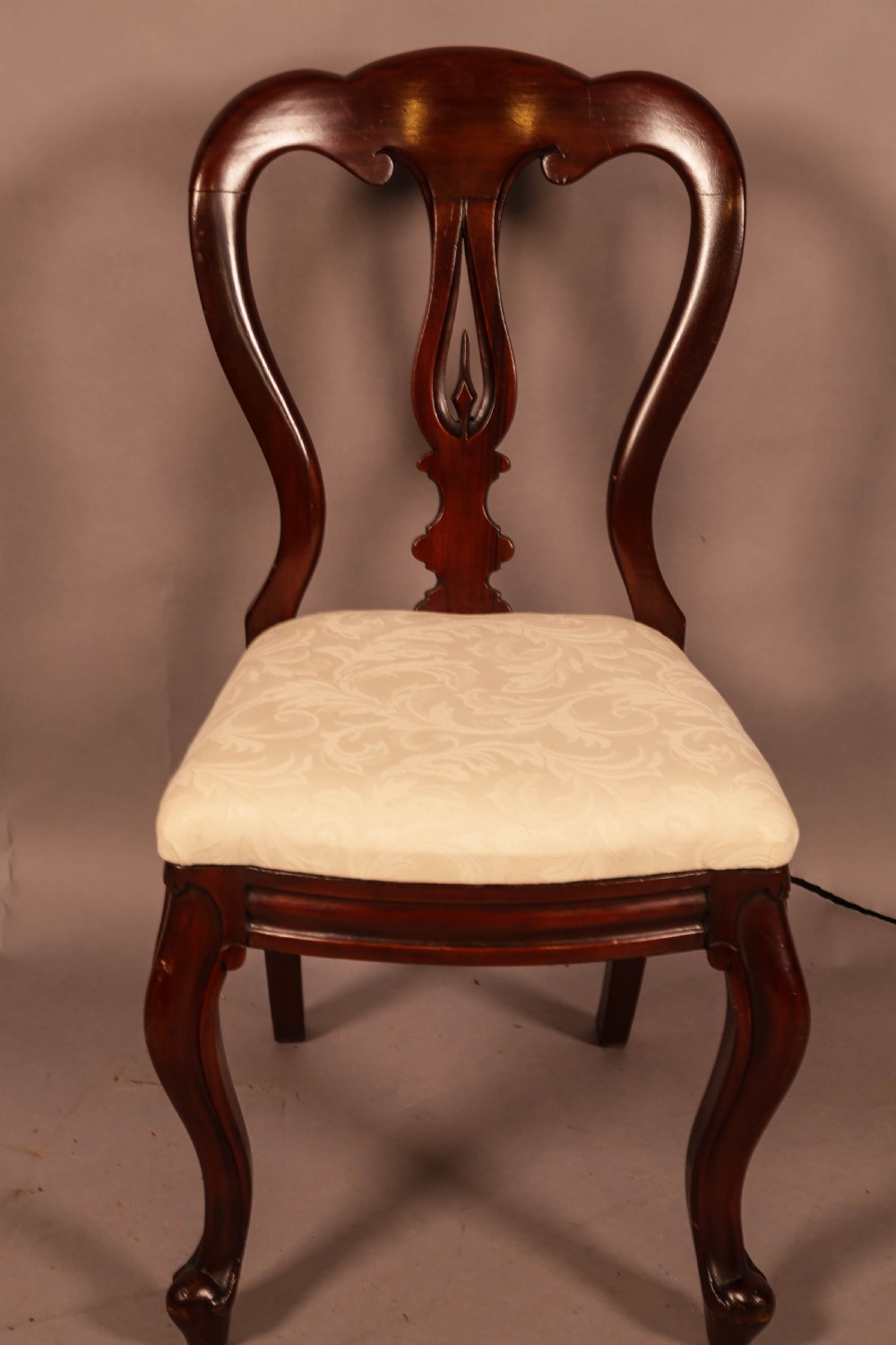 A Set of 8 Victorian Spear Point Balloon Back Dining Chairs View VI