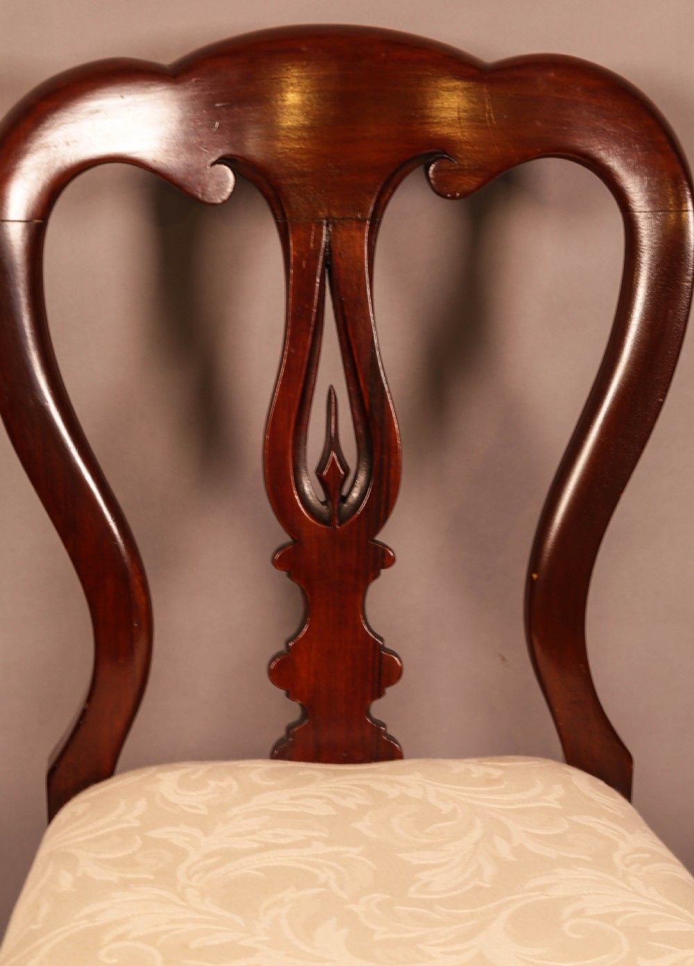 A Set of 8 Victorian Spear Point Balloon Back Dining Chairs View IX