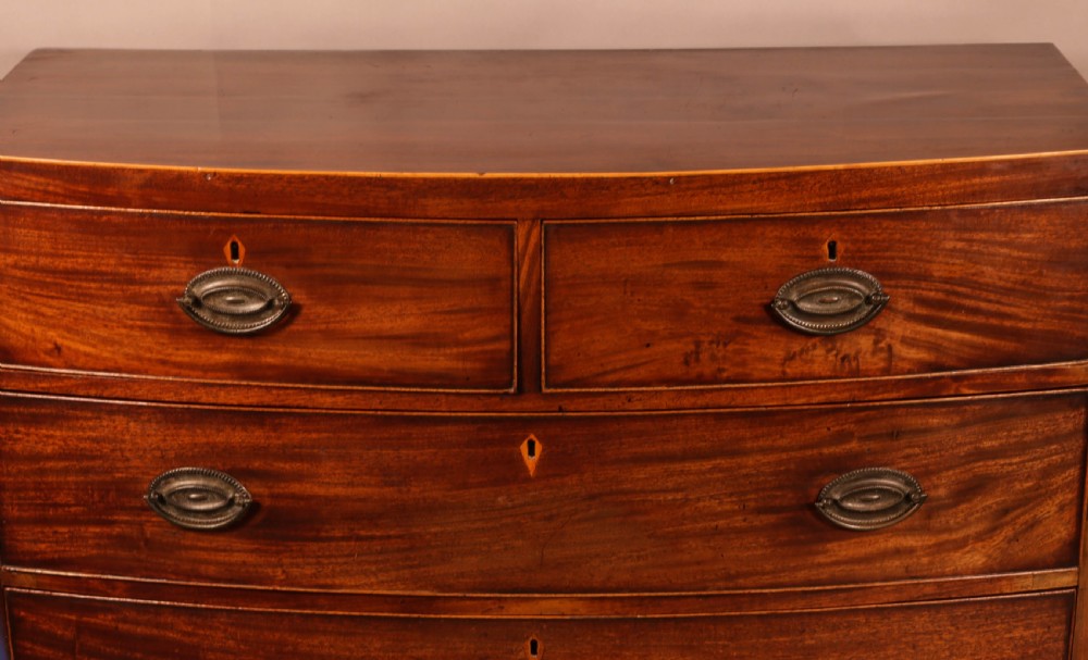 A Georgian Bow Front Chest of Drawers View V