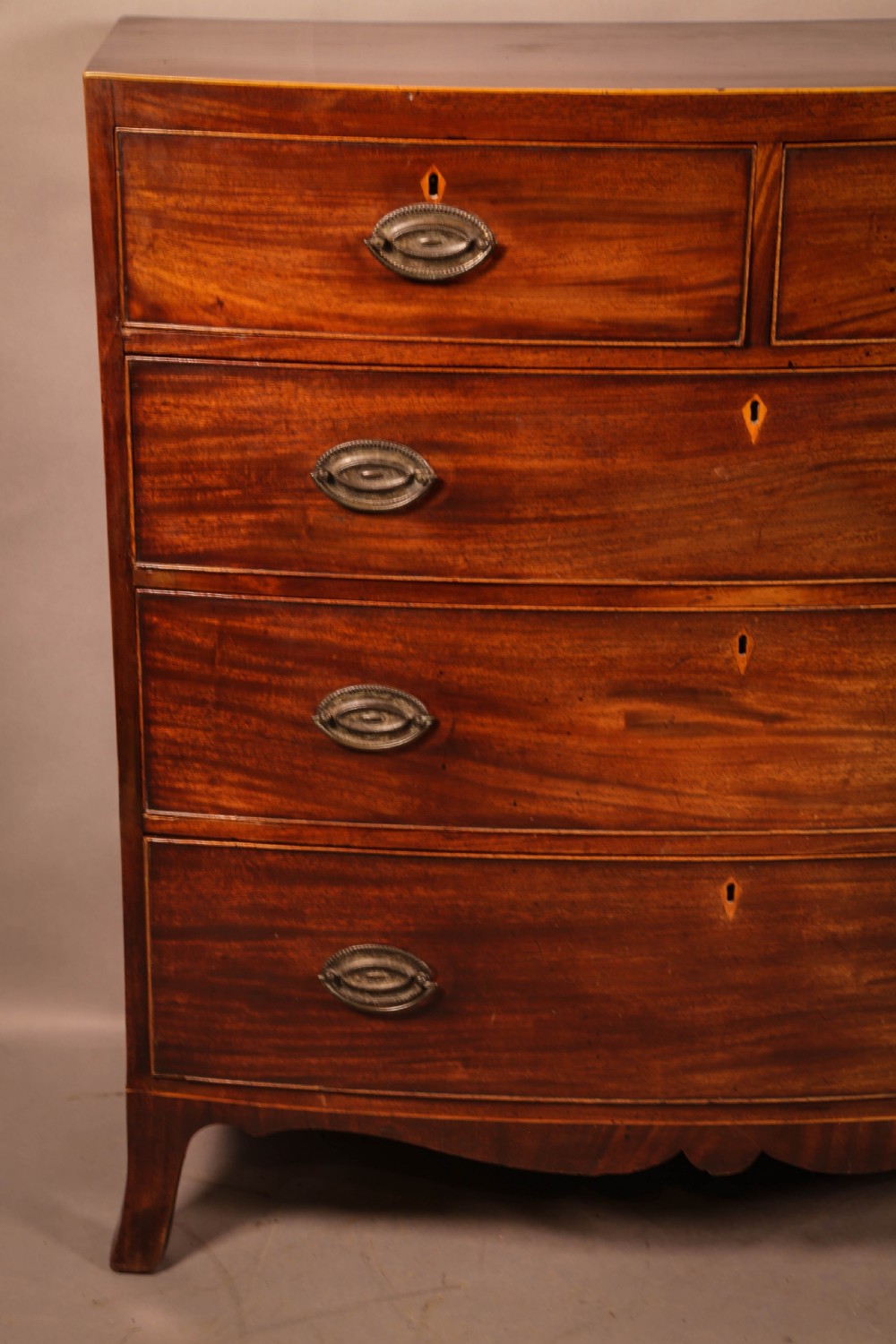 A Georgian Bow Front Chest of Drawers View VII