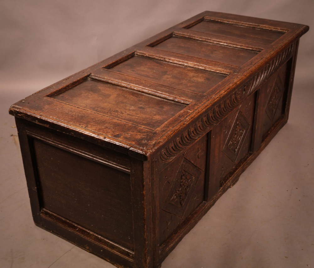 A17th century coffer dated 1665 with initials EL View II