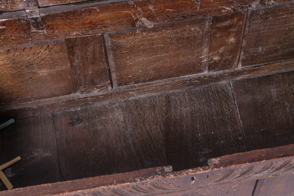 A17th century coffer dated 1665 with initials EL View V