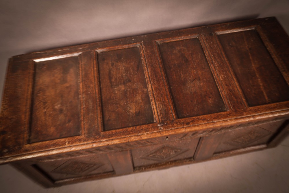 A17th century coffer dated 1665 with initials EL View VIII