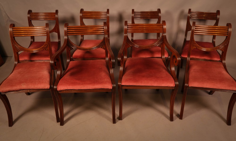A Superb set of Eight Regency Period Dining Chairs