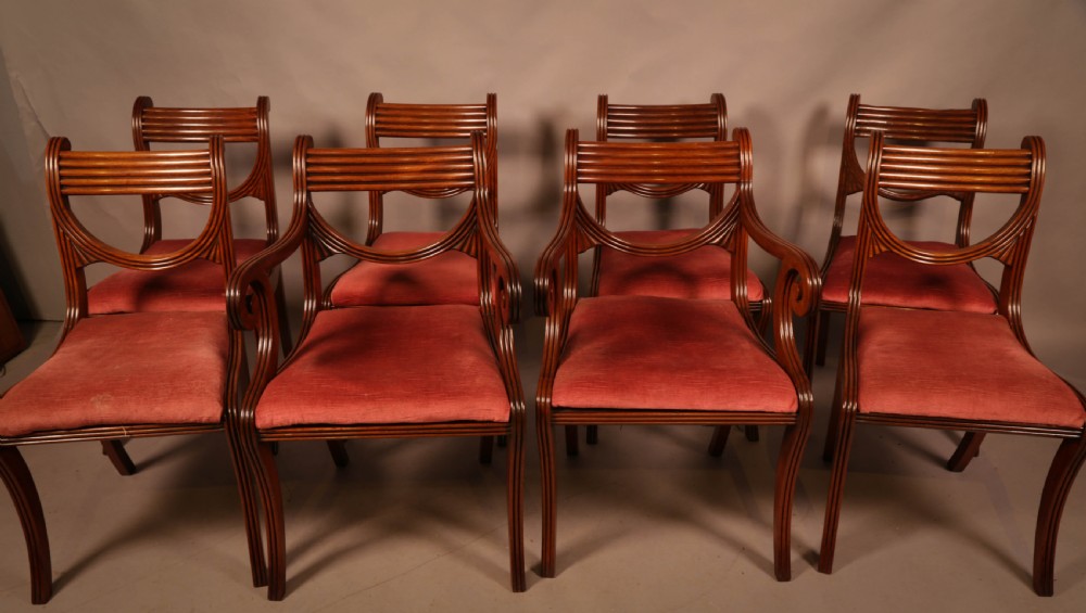 A Superb set of Eight Regency Period Dining Chairs View V