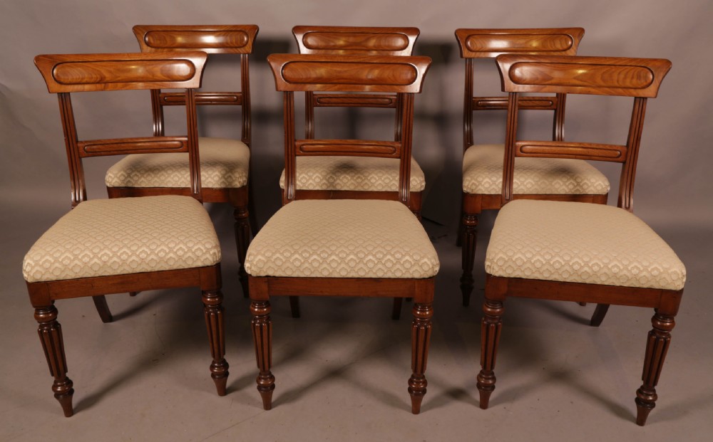 A Good set of 6 Georgian Dining Chairs (possibly Gillows) View II
