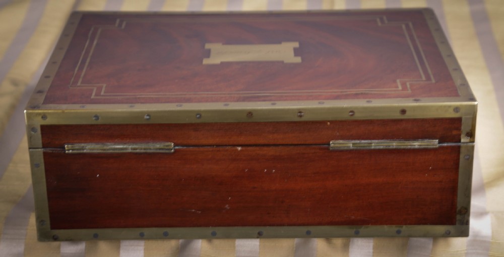 A Quality brass bound campaign box Earl of Lincoln  View IV
