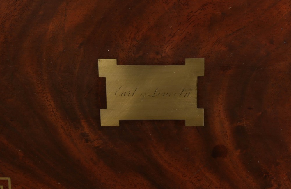 A Quality brass bound campaign box Earl of Lincoln  View V