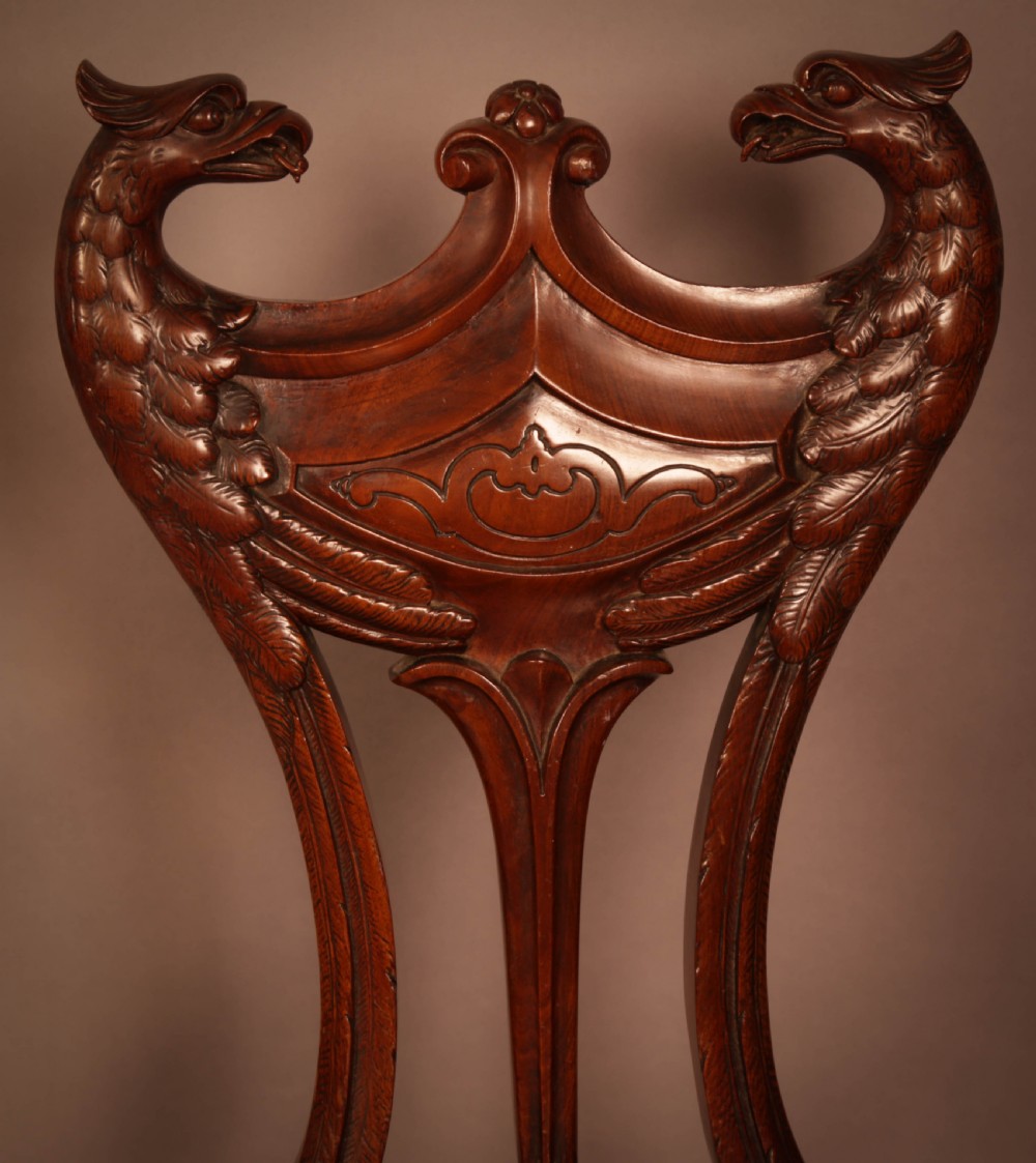 An Early Victorian Hall Chair Griffons View V