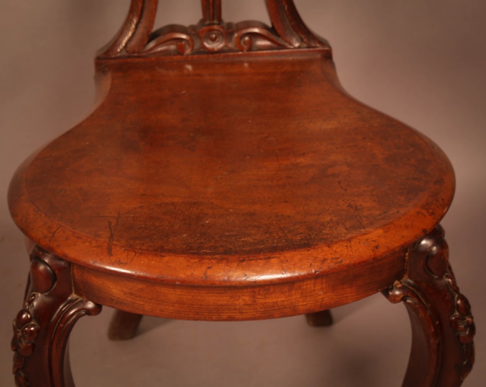 An Early Victorian Hall Chair Griffons View VII