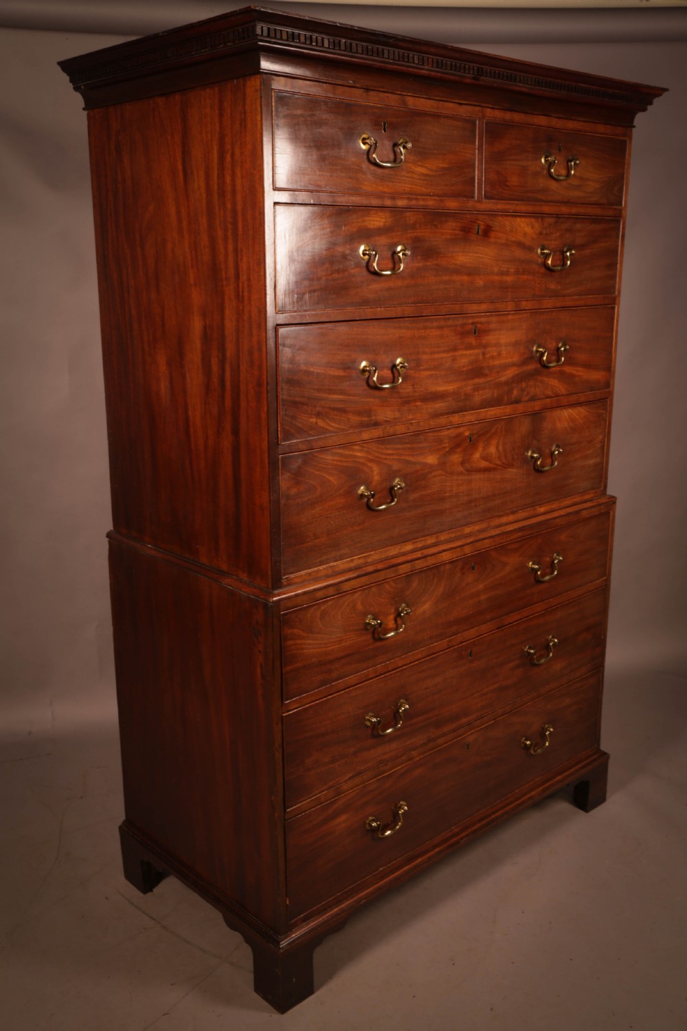 A Good Quality Georgian Chest on Chest Mahogany View II