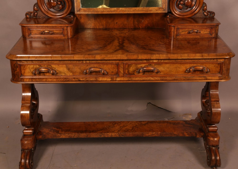 A Super Victorian Duchess Dressing Table in Burr Walnut View III