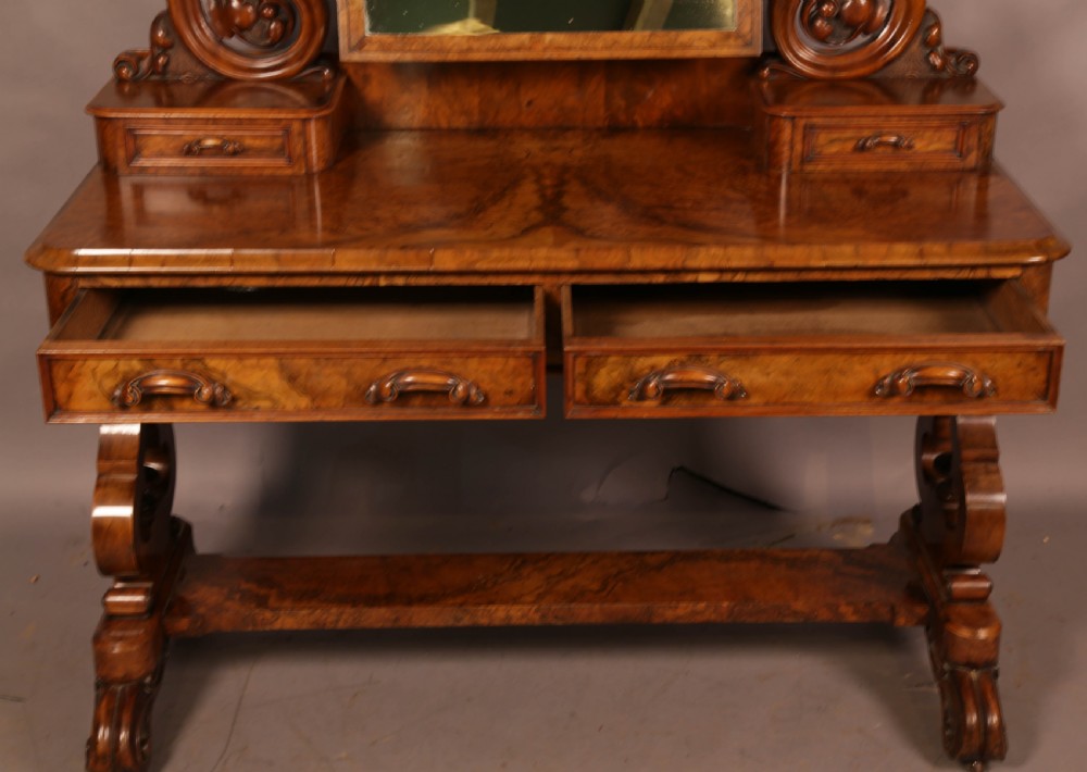 A Super Victorian Duchess Dressing Table in Burr Walnut View IV
