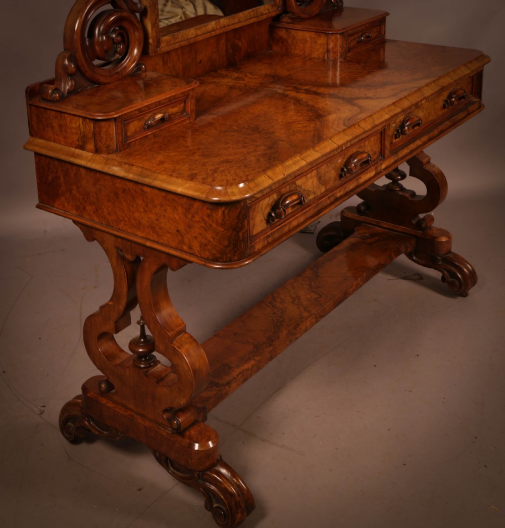 A Super Victorian Duchess Dressing Table in Burr Walnut View X