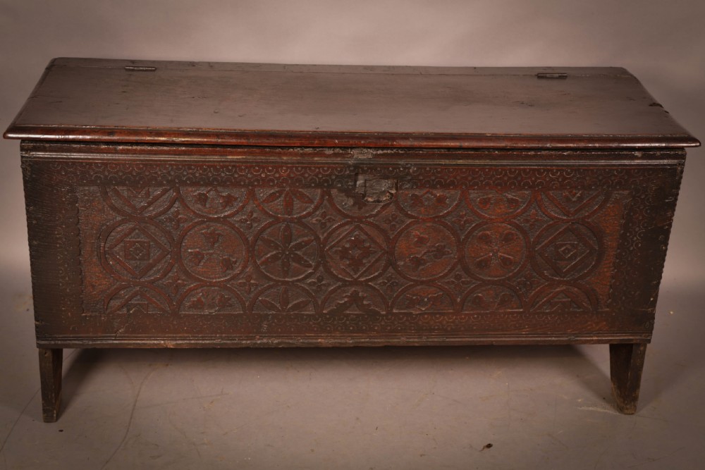 An 17th century Plank Coffer in Oak