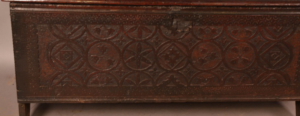 An 17th century Plank Coffer in Oak View V