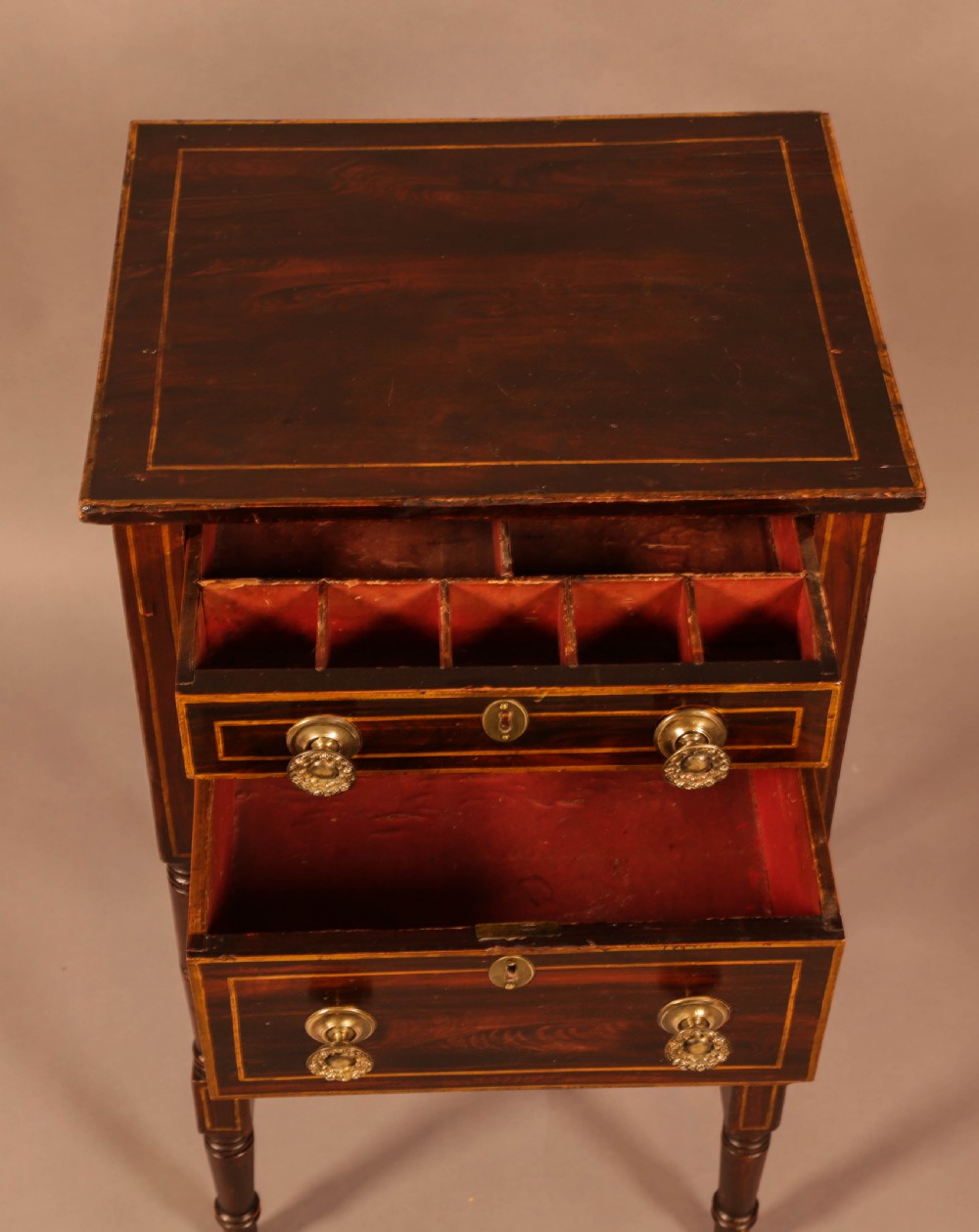 Georgian Sewing table Simulated Rosewood View III