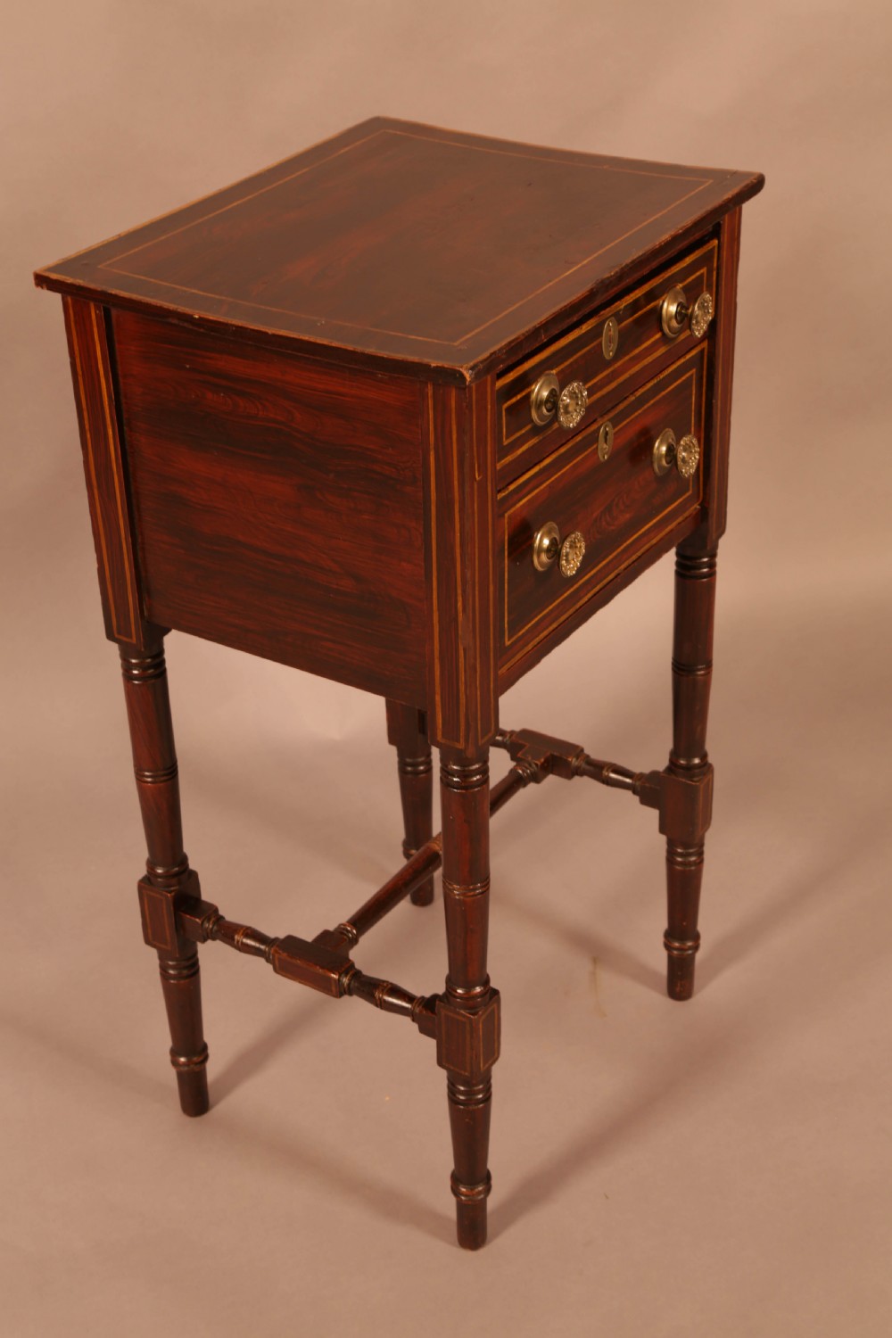 Georgian Sewing table Simulated Rosewood View VI